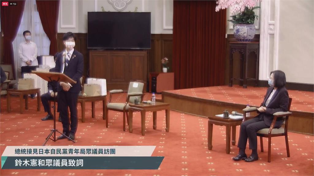 日國會議員訪團拜會蔡總統　稱台日是「緊密的鄰居關係」