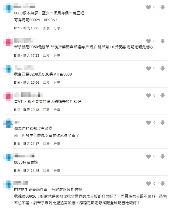 股市小白「月丟5千元買ETF」不知該選誰!網一面倒推這1支:持續買進