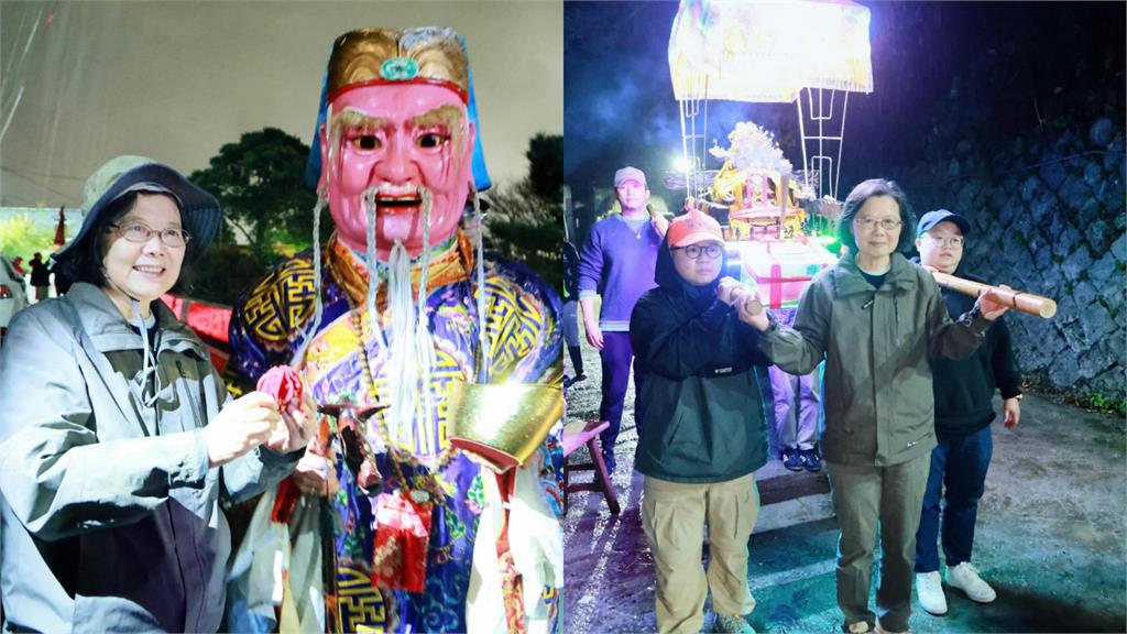 元宵遶境「扛轎大姐」竟是蔡英文！被抓包「急澄清1句」網笑：到底誰逼她的