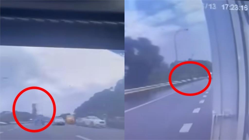 不要命!國道追撞千萬賓利 肇事男棄車「橫跨3車道」驚險畫面曝光