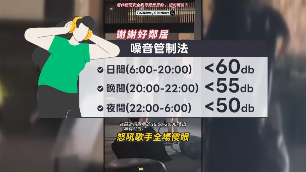 社區晚會歌手遭飆罵「唱完沒」　環保局：日夜都有音量管制