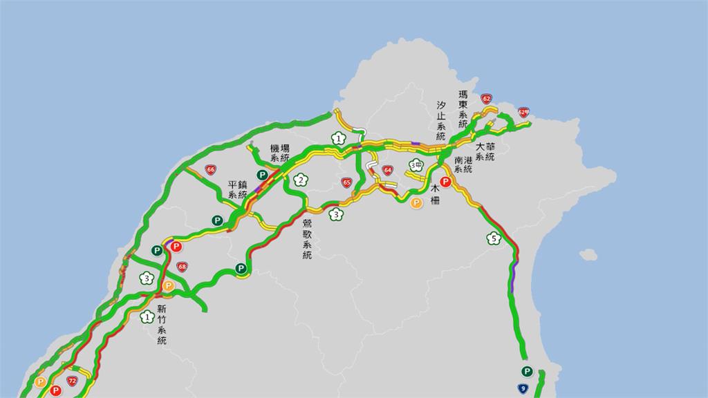中秋連假最後日現北返車潮 國五紫爆!一度回堵六公里