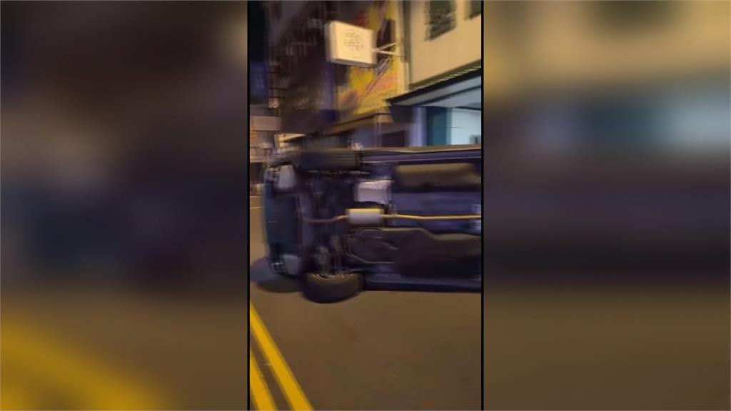 台中2騎士擦撞 酒測值均超標 南投駕駛失控自撞翻車
