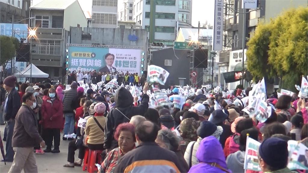 林世賢拚彰化縣長黨內初選！　主打科技牌機器人陪造勢進場