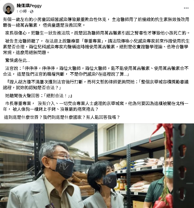 京華城案「柯文哲前部下喊1句」震撼全場!陳佩琪哭喊:像狗一樣拖來拖去