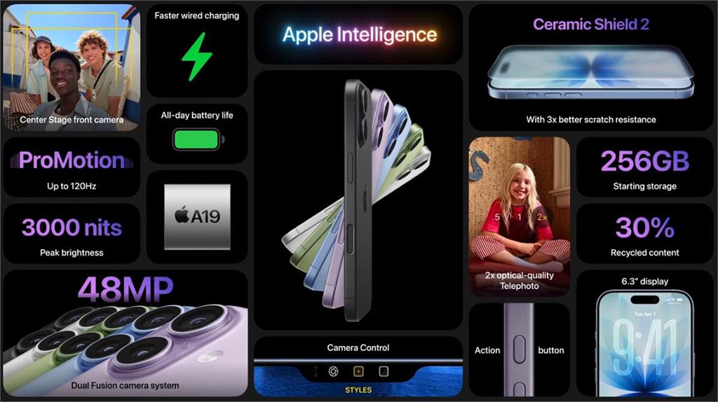 快新聞/蘋果發表會登場!iPhone17系列、最輕薄手機Air現身 本週五起預購