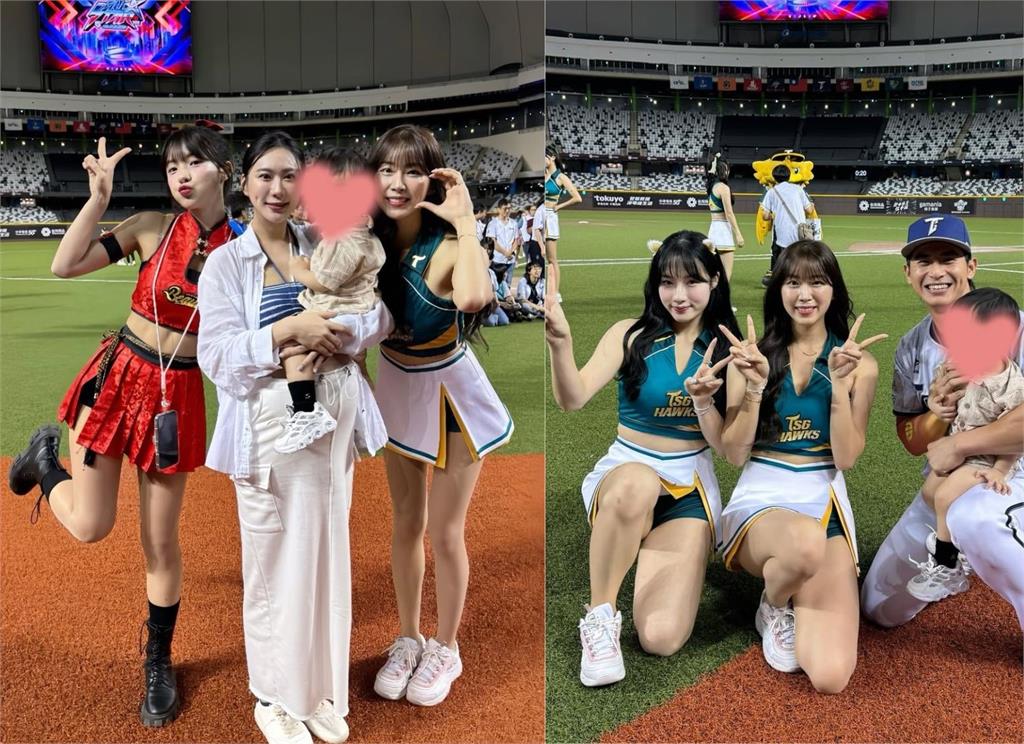 陳傑憲萌娃狂吸啦啦隊女神目光!綺綺「1句話」網大歪樓:缺乾兒子嗎…