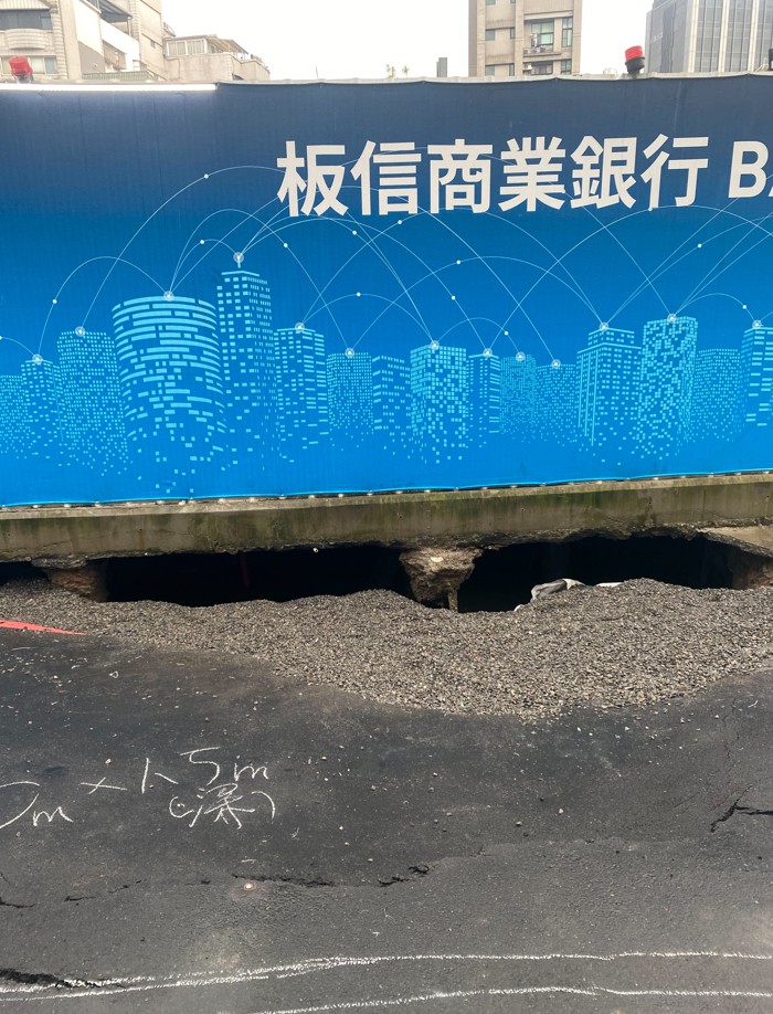 快新聞／又有天坑！北市萬華區驚見深1.5公尺坑洞　現場緊急水泥回填