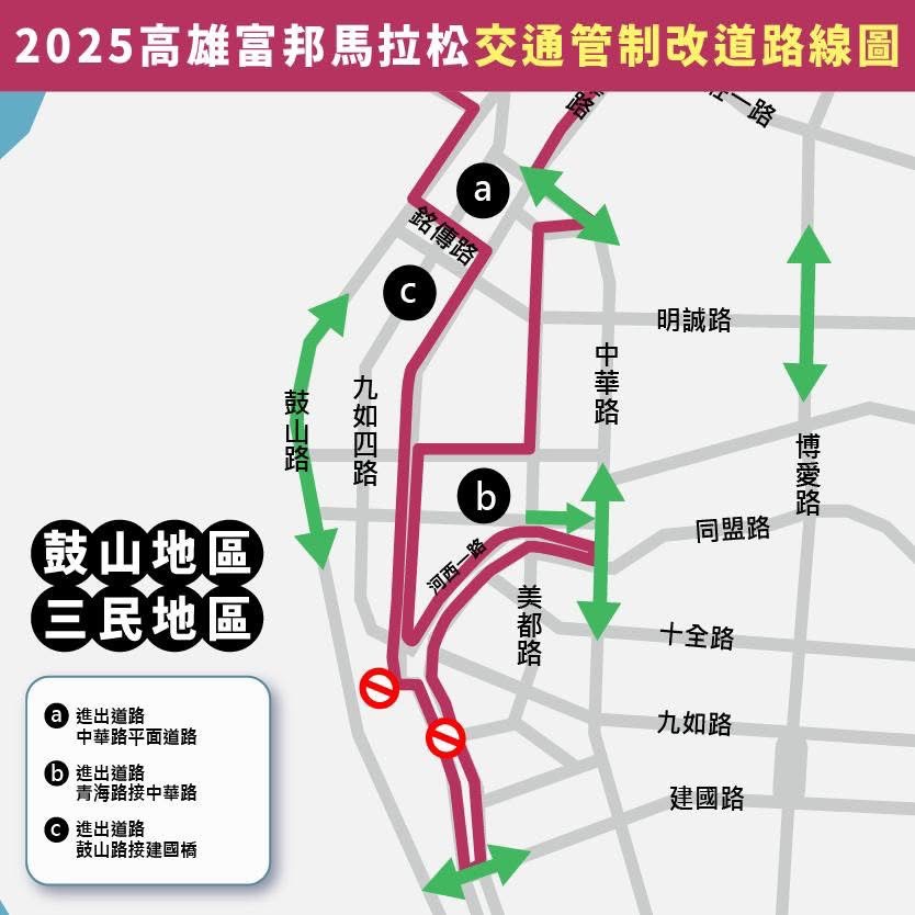 2025高雄富邦馬拉松1/11-12交通管制 城市啦啦隊最後招募