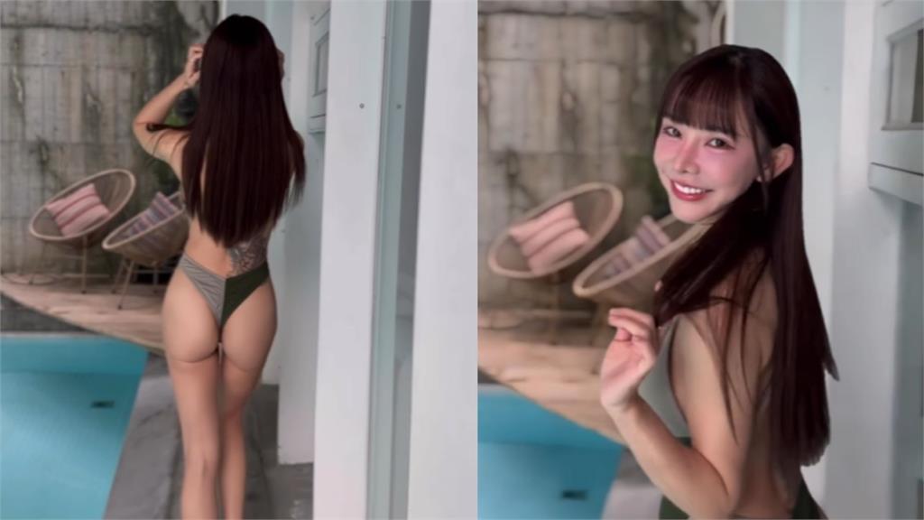  巫苡萱穿高衩挖空泳衣洩S曲線　一轉身全網心頭一緊：太犯規了…