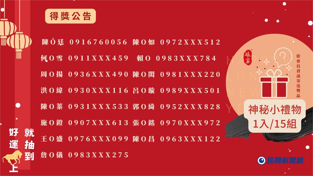 限時活動  /  馬年好運到！民視新聞網推下載 APP 抽獎活動 開春好禮一起抽