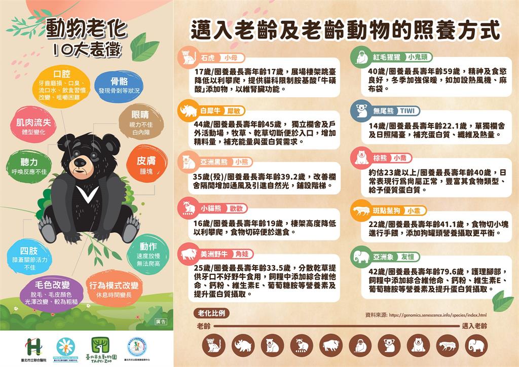 快新聞／週日祖父母節！　台北動物園邀祖孫「共遊漫步」集章認識老齡動物