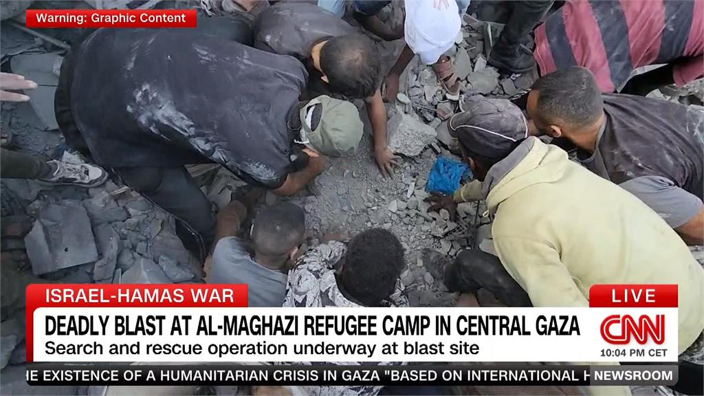 馬哈齊難民營遭轟炸　以色列軍隊指控：哈瑪斯把人民黨人肉盾牌