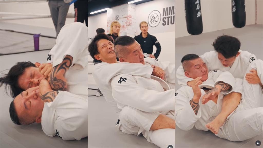 黃國昌才喊外人不便評論!館長秒PO「館昌激烈纏鬥片」:下巴快脫臼…震撼網