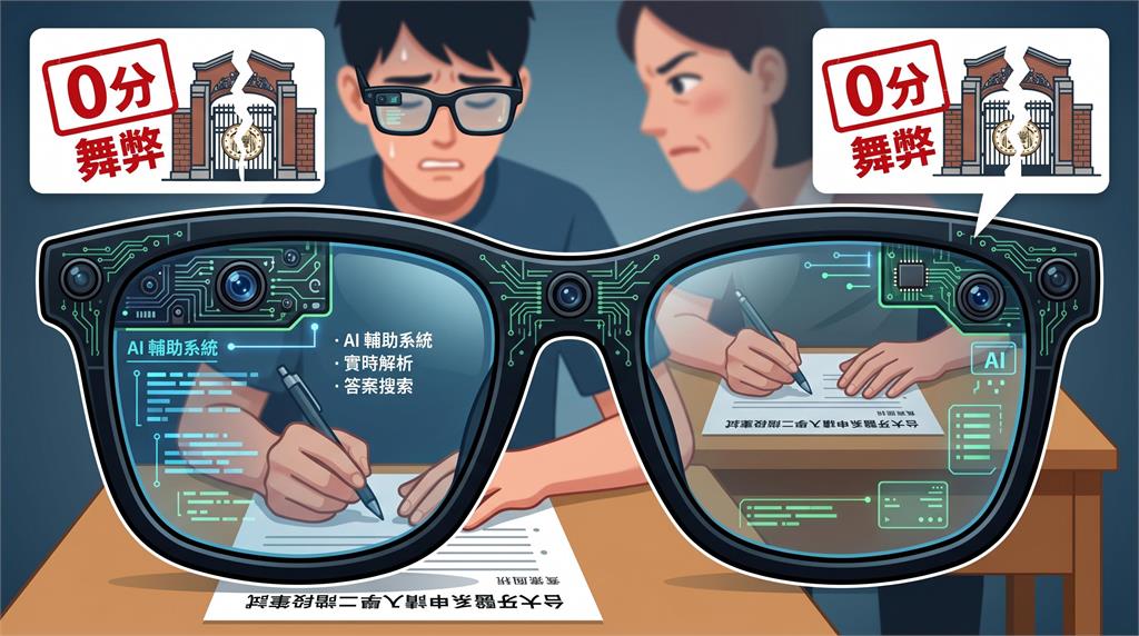 首宗AI眼鏡作弊！台大牙醫入學筆試 考生帽T蓋頭.眼鏡發燙被抓包
