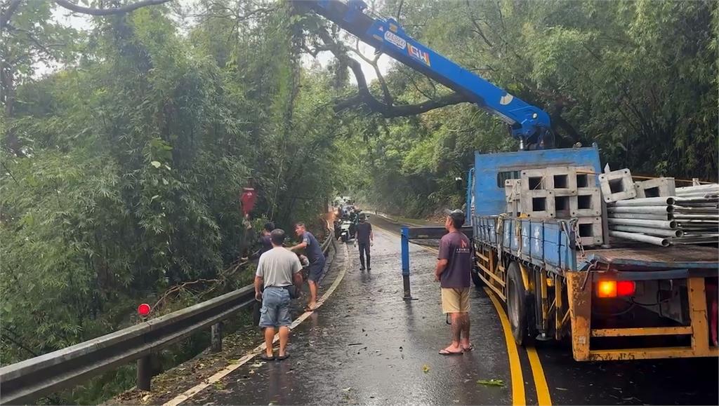 宜蘭台九線路樹傾倒雙向回堵　車陣中「吊車正義哥」即時現身！