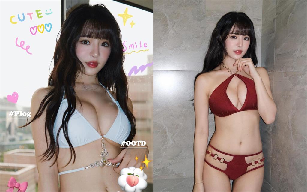 等一下...元元遊泰脫衣下水「全裸色放送」 極限布料炸「多汁果肉」網狂嗶:犯規