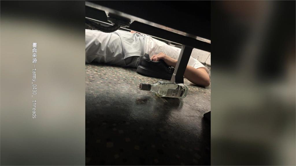 渾身酒味！　醉男大鬧高鐵車廂　「咆哮、踹椅」遭帶回管束