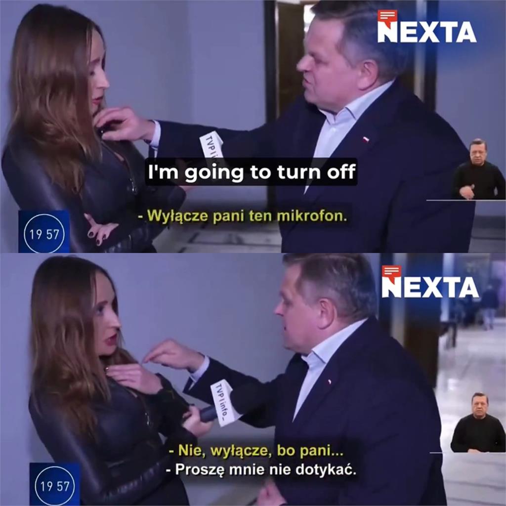 議員受訪一半突伸鹹豬手「摸女記者領口」!超噁行徑嚇翻網:根本是變態