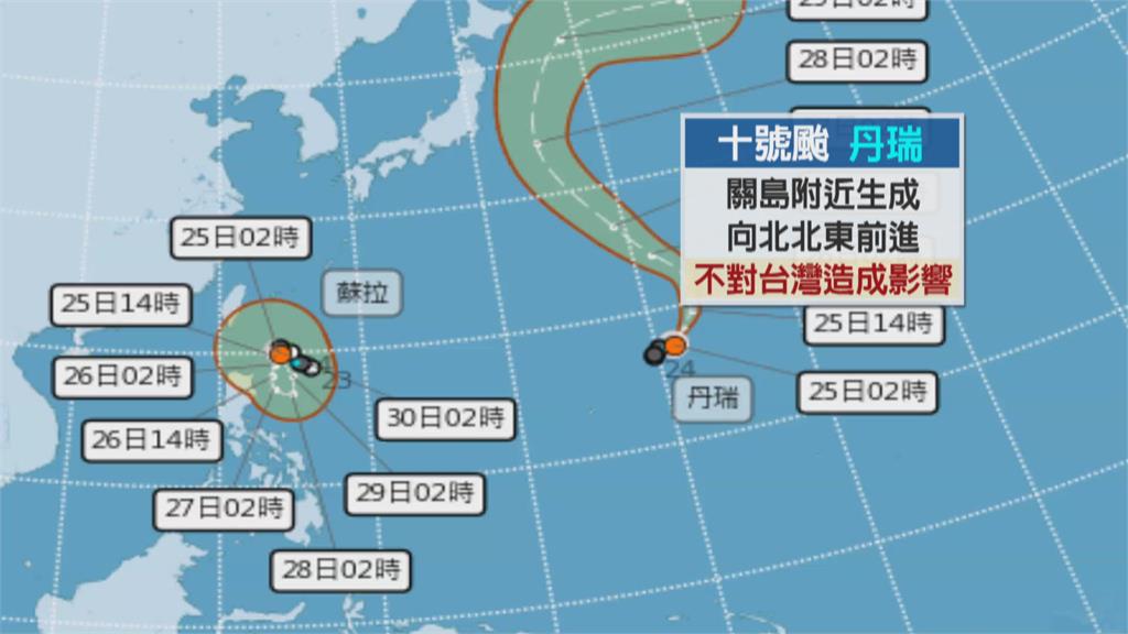 「蘇拉」預計週三、四最靠近台灣　歐洲、日本估直撲台灣