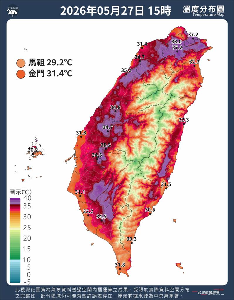 台北飆38度「熱瘋大變天」！專家1圖曝光「火烤模式」脫離日：高溫緩解