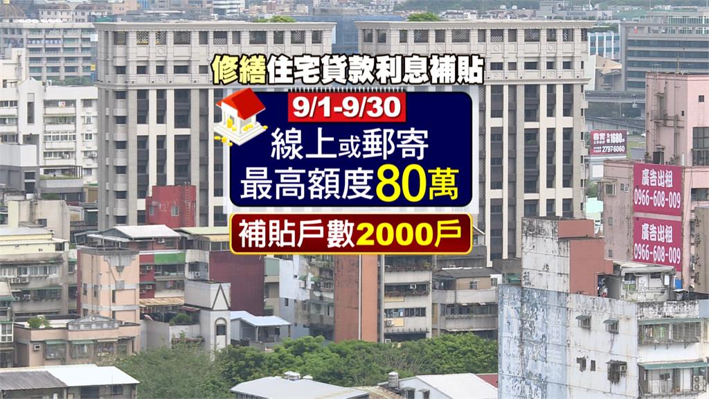 內政部推老屋修繕貸款補貼 額度最高80萬 申請到9月底