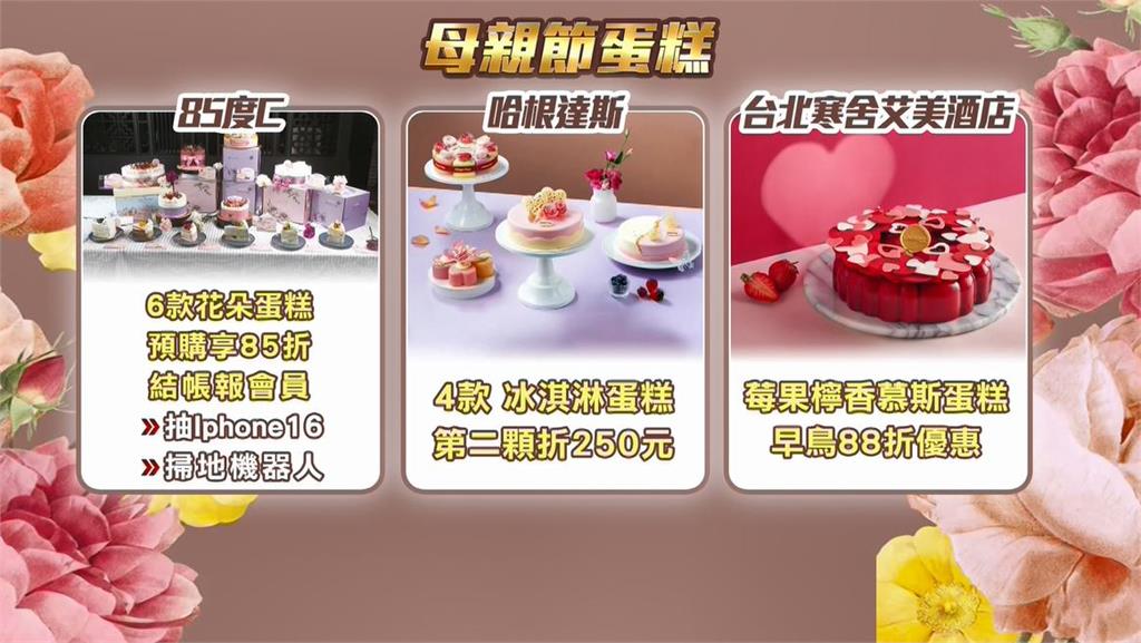 寵愛媽咪無極限！　連鎖咖啡店母親節蛋糕添「膠原蛋白」