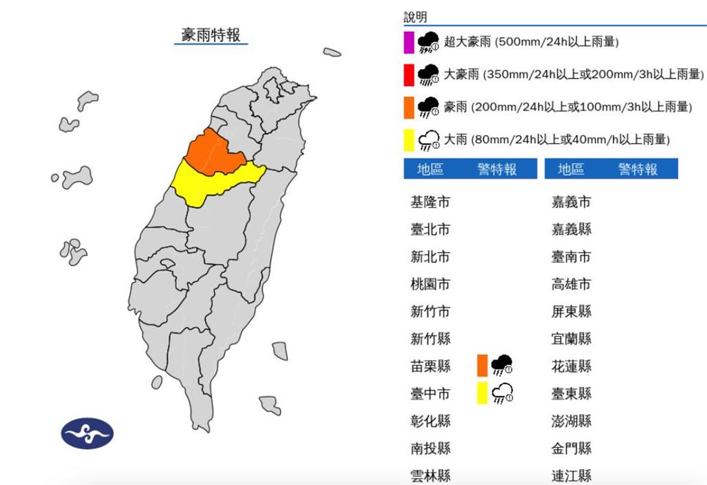 快新聞／週末雨彈報到！今明2天雨勢最兇猛　2縣市豪雨特報