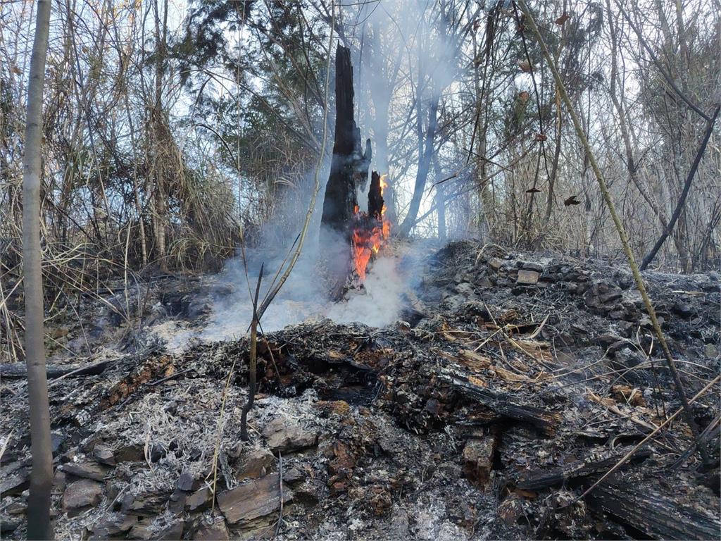快新聞/台中梨山森林大火「延燒6.3公頃」 陸空聯合灌救畫面曝光