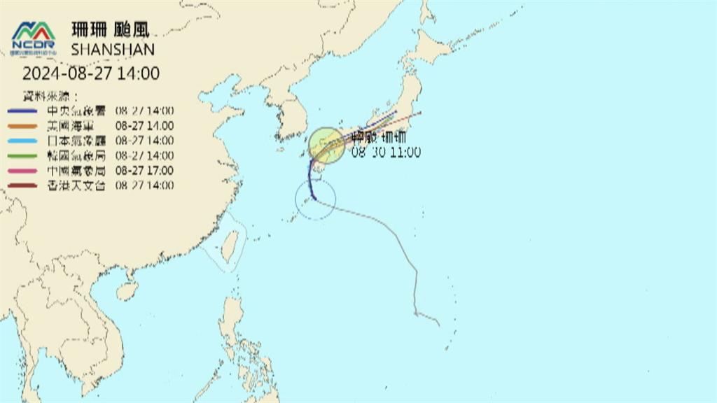 美國模式預測「珊珊」回馬槍襲台灣北部? 專家這樣說