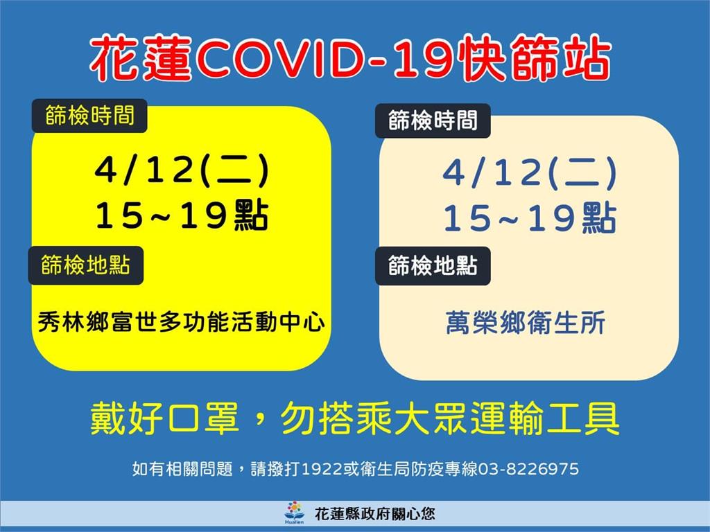 快新聞／花蓮+30！ 富世國小2學童確診　活動中心設快篩站供學生、村民篩檢