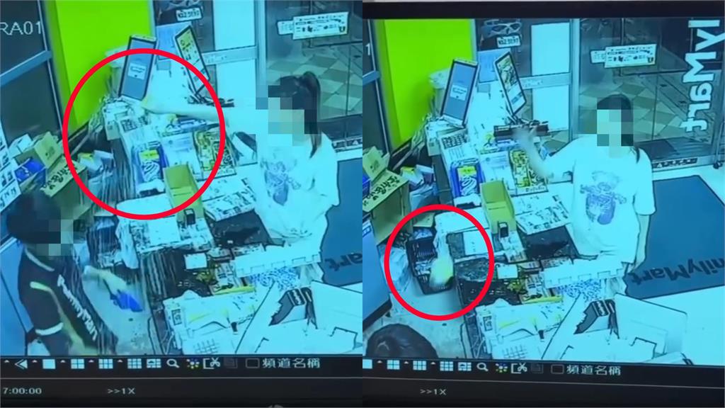 白衣女拿紅酒摔櫃台「玻璃渣飛噴店員」！誇張行徑流出…全家怒發聲：依法追究