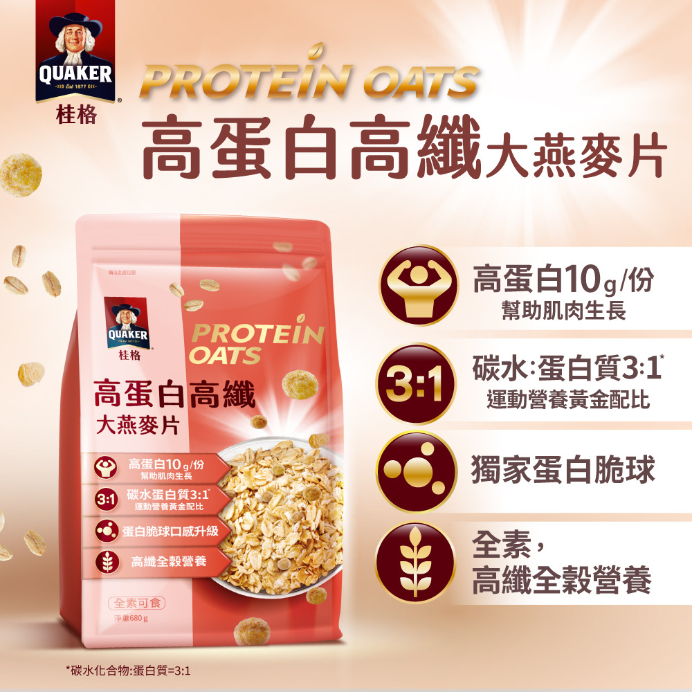 桂格燕麥進化升級!雙新品登場 從日常營養補給到機能營養補充一次滿足