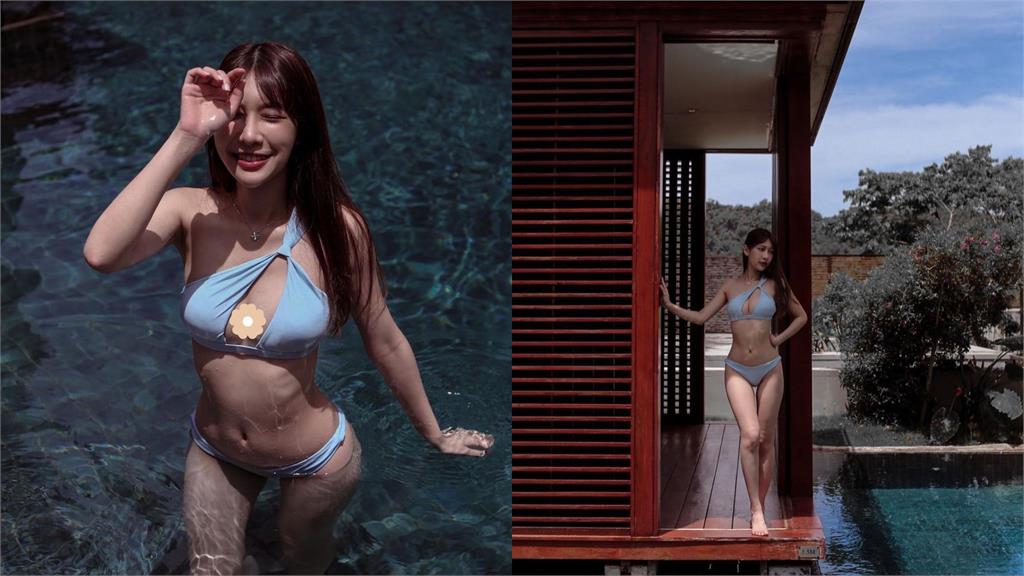 林襄師妹辣穿比基尼戲水!8秒片惹火身材全看光網讚:好腰瘦