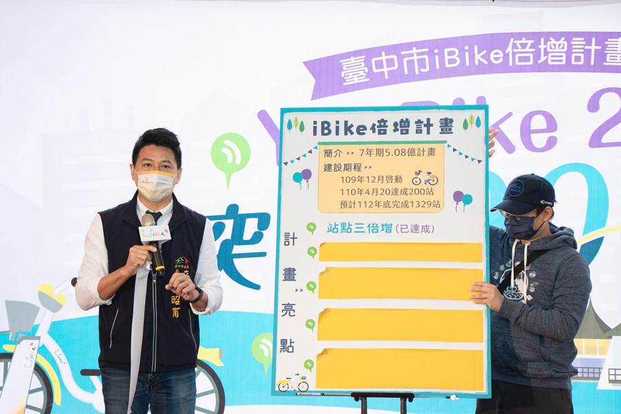臺中市「iBike倍增計畫」　YouBike 2.0突破千站建置營運