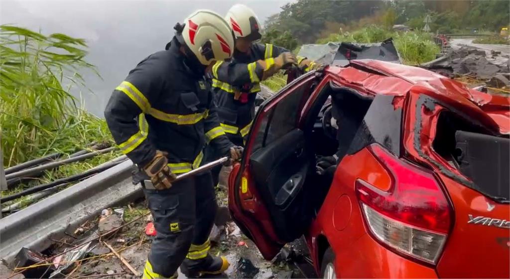 凱米重創嘉義山區！　林鐵維修員遭落石擊中轎車翻覆不幸身亡