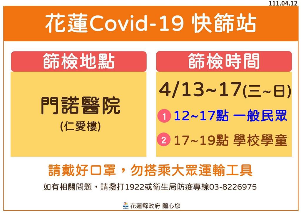 快新聞／花蓮+30！ 富世國小2學童確診　活動中心設快篩站供學生、村民篩檢