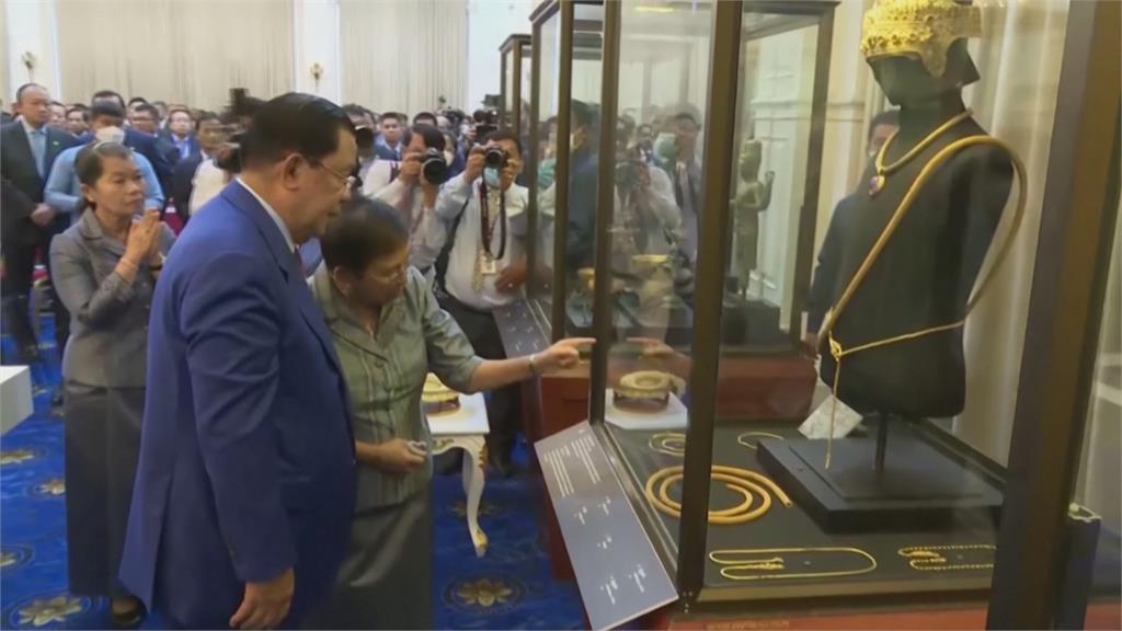 77件吳哥王朝珍貴文物完璧歸趙　柬埔寨金邊和平宮週五展出