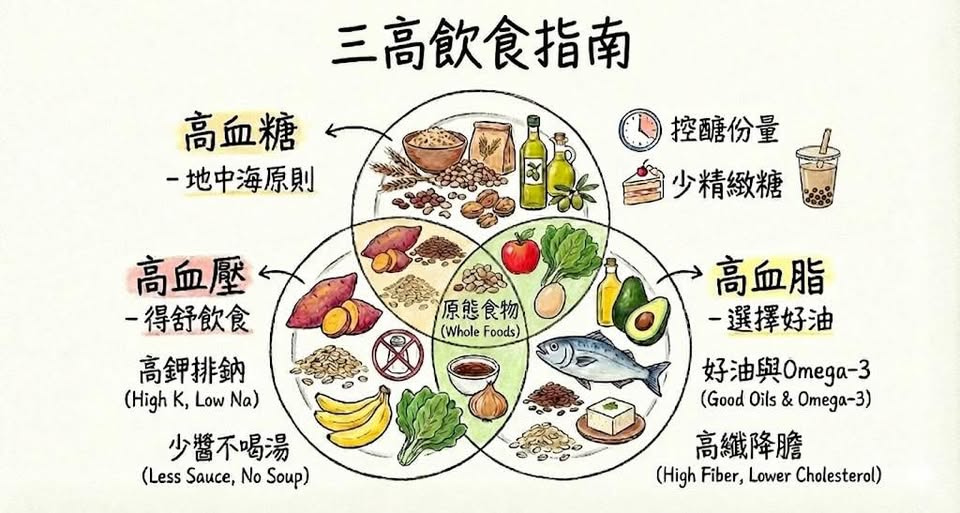 餐餐吃清淡三高還是降不下來？營養師教「精準吃法」：選好油控糖分才是關鍵