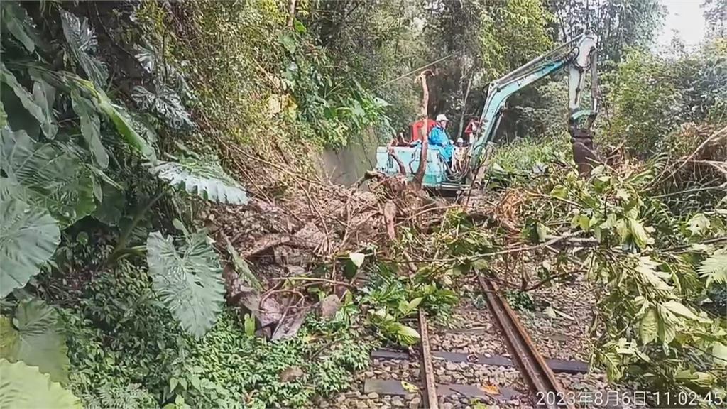 部分段樹木倒塌覆蓋鐵軌　阿里山森林鐵路本線8/8恢復行駛