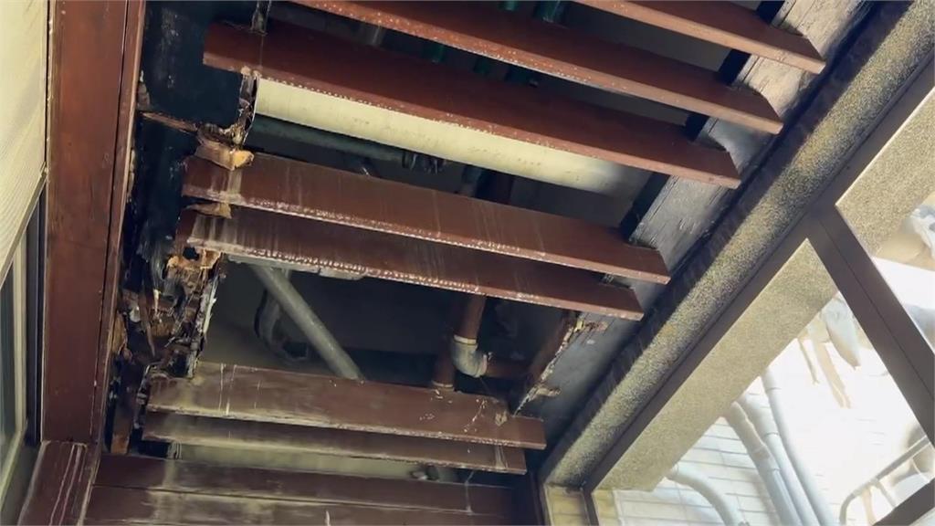 台南溫泉會館湯屋水管爆裂　溫泉水蔓延樓梯間宛如「水濂洞」