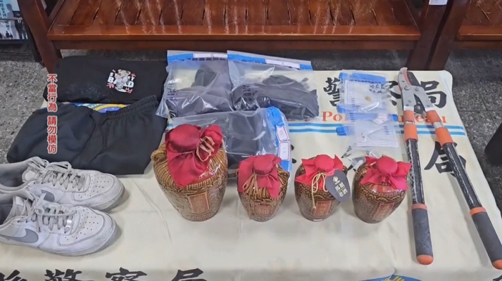 假看貨真偷竊! 苗倉庫被剪大洞檜木桌、老酒失竊