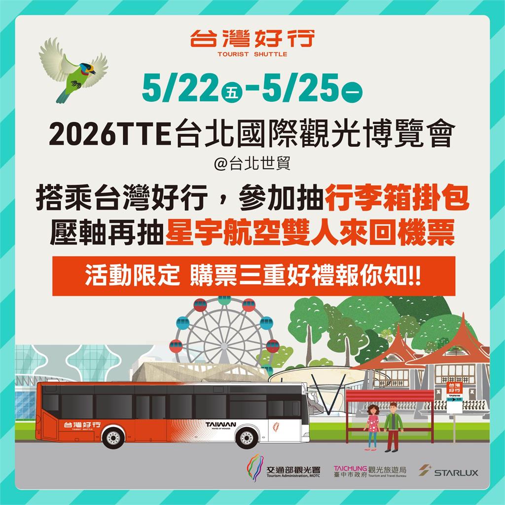 影動海線抱走萬元！TTE台北觀博會台中好行三重好禮加碼　星宇雙人機票等你帶回家