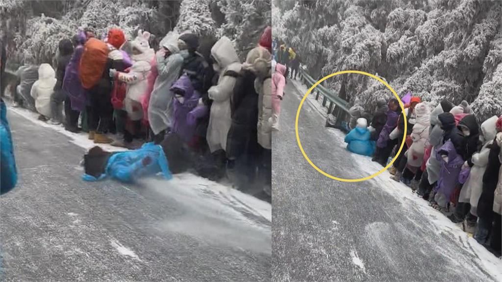 血染雪地！中國遊客結冰山坡滑行失控衝撞　女子倒地抽搐驚悚畫面瘋傳