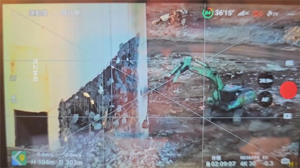 震撼！颱風來臨前夕　通霄電廠120公尺高煙囪「轟然放倒」