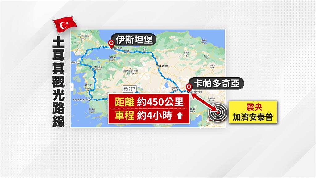 台灣17團共414名旅客在土耳其　2名在震央附近台灣人報平安