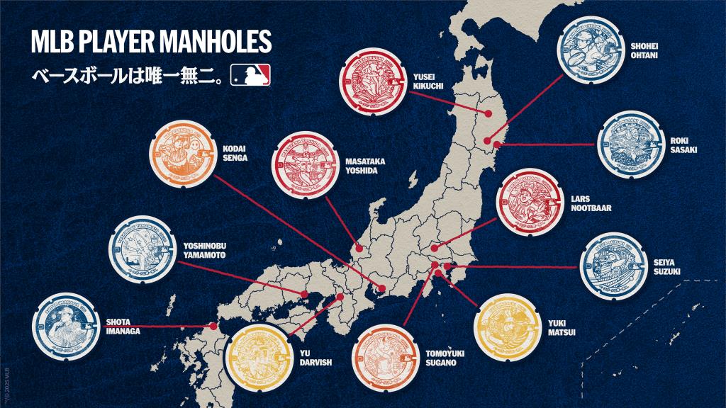 MLB(影)/準備好買機票!大谷躍上家鄉人孔蓋 大聯盟行銷日本12球星出奇招