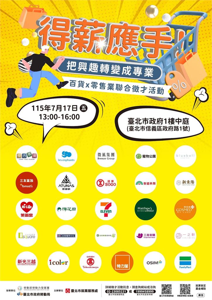 快新聞／找工作快看！台北市「這天」大徵才釋1010職缺　起薪上看4.5萬