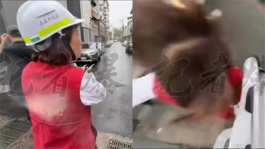 黃敏惠勘災踩水溝蓋突「滑倒後仰重摔」畫面曝光!19字揭最新狀況