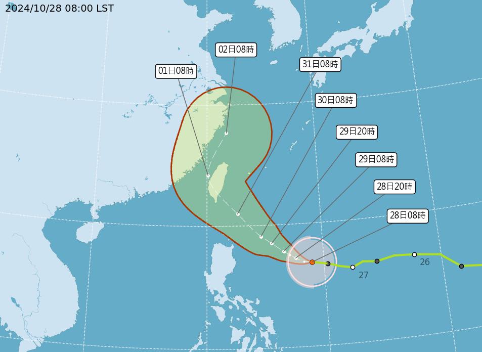 康芮持續增強「一路向西」從花東登陸？賈新興曝「最快這時間」發布颱風警報